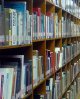 School library shelves