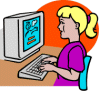 Girl at computer (Image from Microsoft)