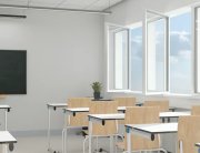 Classroom windows (Image: Shutterstock, The Conversation)